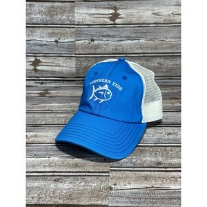 Southern Tide Trucker Hat Blue White Mesh Back Logo‎ One Size